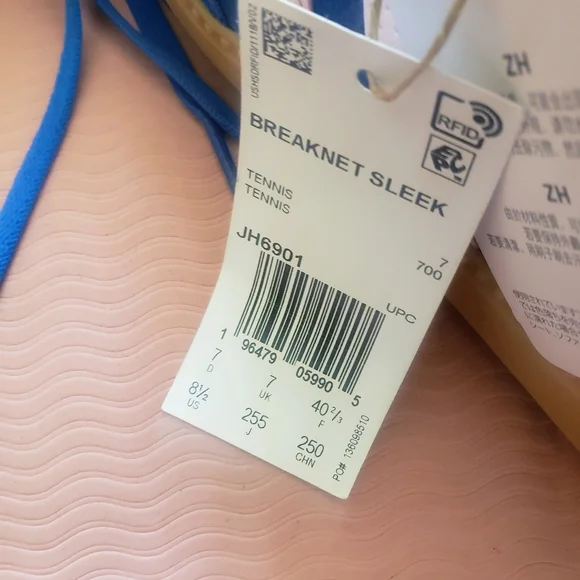 Adidas Breaknet Sleek Sneakers Women’s size 8.5 Bright Blue  White NEW in Box - Picture 7 of 9